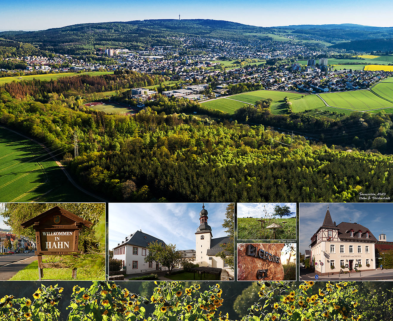 50x60cm Stadtteilcollage - Hahn/Bleidenstadt