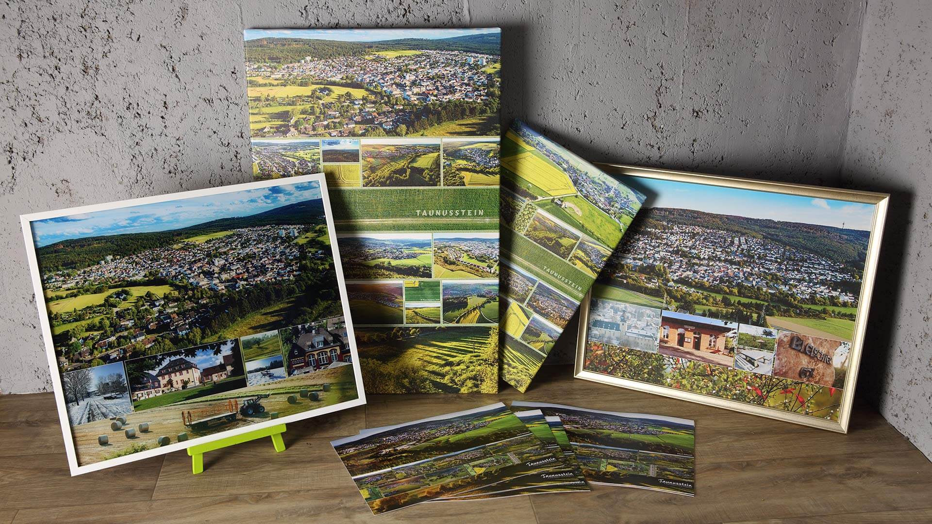 unsere Taunusstein-Collagen, tolle Luftbildaufnahmen aus dem Coronasommer 2020